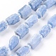 Natürliche blaue Calcit Perlen Stränge, Rechteck, 14~17x10.5~12.5x10~12 mm, Bohrung: 1 mm, ca. 20 Stk. / Strang, 15.7 Zoll (40 cm)