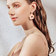 ANATTASOUL 6 Pairs 6 Colors Cute Acrylic Flower Dangle Hoop Earrings EJEW-AN0003-47-4