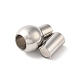 Smooth 304 Stainless Steel Magnetic Clasps with Glue-in Ends MC086-2
