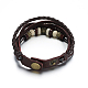 Leather Cord Multi-strand Bracelets BJEW-M152-03B-2