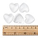 Cabochons cardiaques de verre transparent GGLA-R021-25mm-5