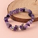 Puce pierres précieuses naturelles bracelets de perles stretch BJEW-JB02148-2