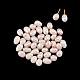 Nbeads 40 pieza de perlas de agua dulce con medio agujero perforado PEAR-NB0001-91B-1