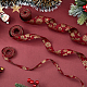 SUPERFINDINGS 6M 3 Sizes Christmas Ribbons Dark Red Double Face Printed Polyester Ribbons Flat with Hot Stamping Snowflake Pattern Wrapping Ribbons for Sewing Craft Gift Package OCOR-FH0001-26A-5