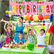Полиэстер висит баннеры детский день рождения AJEW-WH0190-002-5