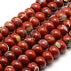 Fili di perle di diaspro rosso naturale rondelle G-P062-12-1