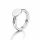 Elegant stainless steel round diamond ring suitable for daily wear for women. LL7523-2-1