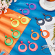 Anattasoul 6 пара 6 цветов серьги-подвески из смолы в виде пончиков для женщин с железными булавками EJEW-AN0004-14-7