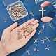 SUNNYCLUE 1 Box 50Pcs Rshinestone Cross Charms Cross Metal Charms Rosaries Golden Crystal Shiny Small Cross Charm for Jewelry Making Charms DIY Earring Bracelet Necklace Craft Women Adult Supplies FIND-SC0005-02-3