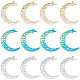 Dicosmétique 12pcs 3 couleurs 304 pendentifs en acier inoxydable STAS-DC0012-08-1