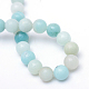 Round Natural Grade A Amazonite Bead Strands X-G-R345-8mm-16-3
