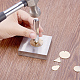BENECREAT 30 PCS Flat Round Shape Brass Blank Pendants Stamping Blanks for Bracelet Earring Pendant Charms Dog Tags - 18mm in diameter KK-BC0003-05AB-5