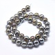 Chapelets de perles en agate naturelle électrolytique G-O164-01A-6mm-2
