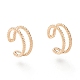 Brass Cuff Earrings EJEW-I249-18G-1