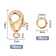 30 шт. латунный карабин с 30 шт. открытых соединительных колец KK-GO0001-16-2
