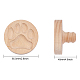 CHGCRAFT Paw Print Pattern Wooden Clay Stamp for DIY Creation Clay Tool Clay Pottery Tool WOOD-WH0030-29A-2