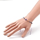 Nylon ajustable pulseras de abalorios trenzado del cordón BJEW-JB05792-03-4