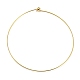 真空メッキ202ステンレススチールワイヤーチョーカーネックレス  女性用の硬いネックレス  ゴールドカラー  内径：5.55インチ（14.1cm） NJEW-H011-01G-1
