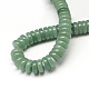 Flache runde / Scheibe natürliche grüne Aventurin Perlen Stränge G-R310-10-2