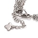 304 Stainless Steel Heart Link Bracelet for Women STAS-E160-25P-3