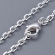 Brass Cable Chain Fine Necklaces NJEW-BB10869-16-2