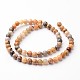 Round Natural Crazy Agate Bead Strands G-J346-07-6mm-2