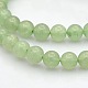 Naturels verts perles rondes aventurine brins G-N0120-13-6mm-1