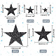 AHANDMAKER 38Pcs Star Iron on Patches Hot Glue Rhinestone Stars Glitter Patches Star Patches for Clothing DIY Decorative Patches for Dress Jeans Jackets Handbag Clothing(Black) PATC-PH0001-06-2