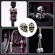 SUPERFINDINGS 2PCS Skull Sword Lanyard Bead EDC Charm Bead Brass European Beads Antique Silver Large Hole Beads Paracord Cord Tool Bead 19x13x17mm for Keychain Bracelet Accessories KK-FH0004-60A-6