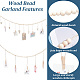 GOMAKERER 2Pcs 2 Styles Wall Hanging Photo Display with Wooden Beads Garland WOOD-GO0001-02-3