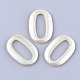 Anillos de unión de perlas de imitación de plástico abs OACR-T017-01A-1