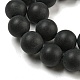 Teñidos naturales ágata negro hebras de abalorios G-P088-14-10mm-3