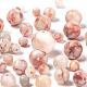 340pcs 4 tailles perles rondes en netstone rouge naturel G-LS0001-35-4