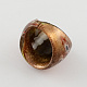 Ручной золотой песок тысячецветник бусины кольца RJEW-Q150-M12-B-3
