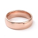201 anello a fascia semplice in acciaio inossidabile da donna RJEW-I089-22RG-2