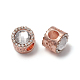 Rose Gold Plated Alloy European Beads MPDL-L030-J01-RG-2