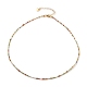 Faceted Round Cubic Zirconia Beaded Necklaces NJEW-JN03153-1