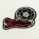 Fußball und Schuh Kostüm Zubehör EDV-Stickerei Tuch Eisen auf Flecken AJEW-Q092-06-1