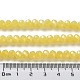 Backlackierte Perlenstränge aus imitiertem Jadeglas DGLA-A034-J6MM-A24-5
