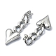 304 boucles d'oreilles pendantes en forme de cœur en acier inoxydable EJEW-G375-01P-2