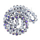 Transparent Crackle Electroplate Glass Beads Strands EGLA-T008-028-B04-3
