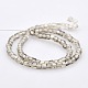 Half Plated Clear Glass Faceted Cube Beads Strands GLAA-A031-2mm-HP03-2
