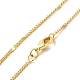 2 мм латунные цепочки с покрытием панциря для женщин и мужчин MAK-L044-24G-2