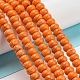 Brins de perles teintes en jaspe impérial synthétique G-D077-E01-02F-2
