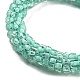 Bracelet extensible tressé en perles de verre au crochet BJEW-K232-01C-2