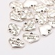 Wedding Party Supply Antique Silver Alloy Rhinestone Heart Carved Word Brother of Bride Wedding Family Charms TIBEP-N005-27D-2