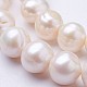 Brins de perles de culture d'eau douce naturelles PEAR-F004-26-3