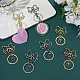 18 шт. 3-х цветные застежки для брелка из сплава KEYC-SC0001-75A-7