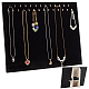 28 tablero de exhibición de collar de terciopelo con ganchos dorados NDIS-WH0016-02-1