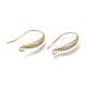 Brass Micro Pave Clear Cubic Zirconia Earring Hooks KK-H102-03G-1